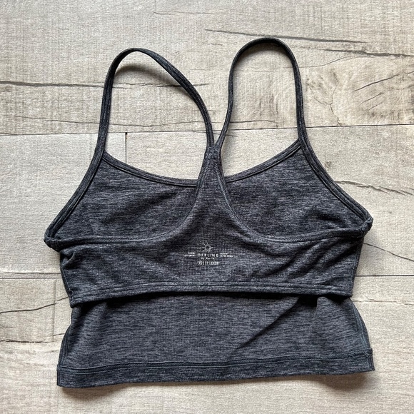 Aerie Heather Charcoal Sports Bra - Picture 5 of 6